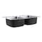 Gourmetier GKTD33228 Drop-in Double Bowl Kitchen Sink, Brushed GKTD33228 - alternate 4